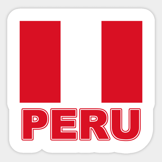 The Pride of Peru - Peruvian National Flag Design Sticker by Naves